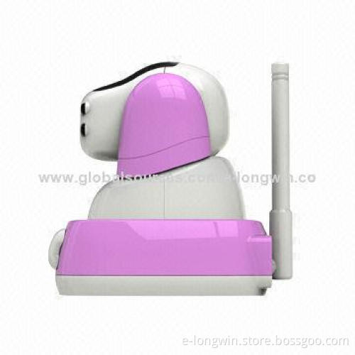 720P/H.264 IP Camera Smart Babies' Monitor, H.264 and MJPEG Image Compression, Built-in Microphone